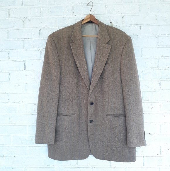 Vintage Lauren Ralph Lauren Windowpane Plaid Wool Sport Coat
